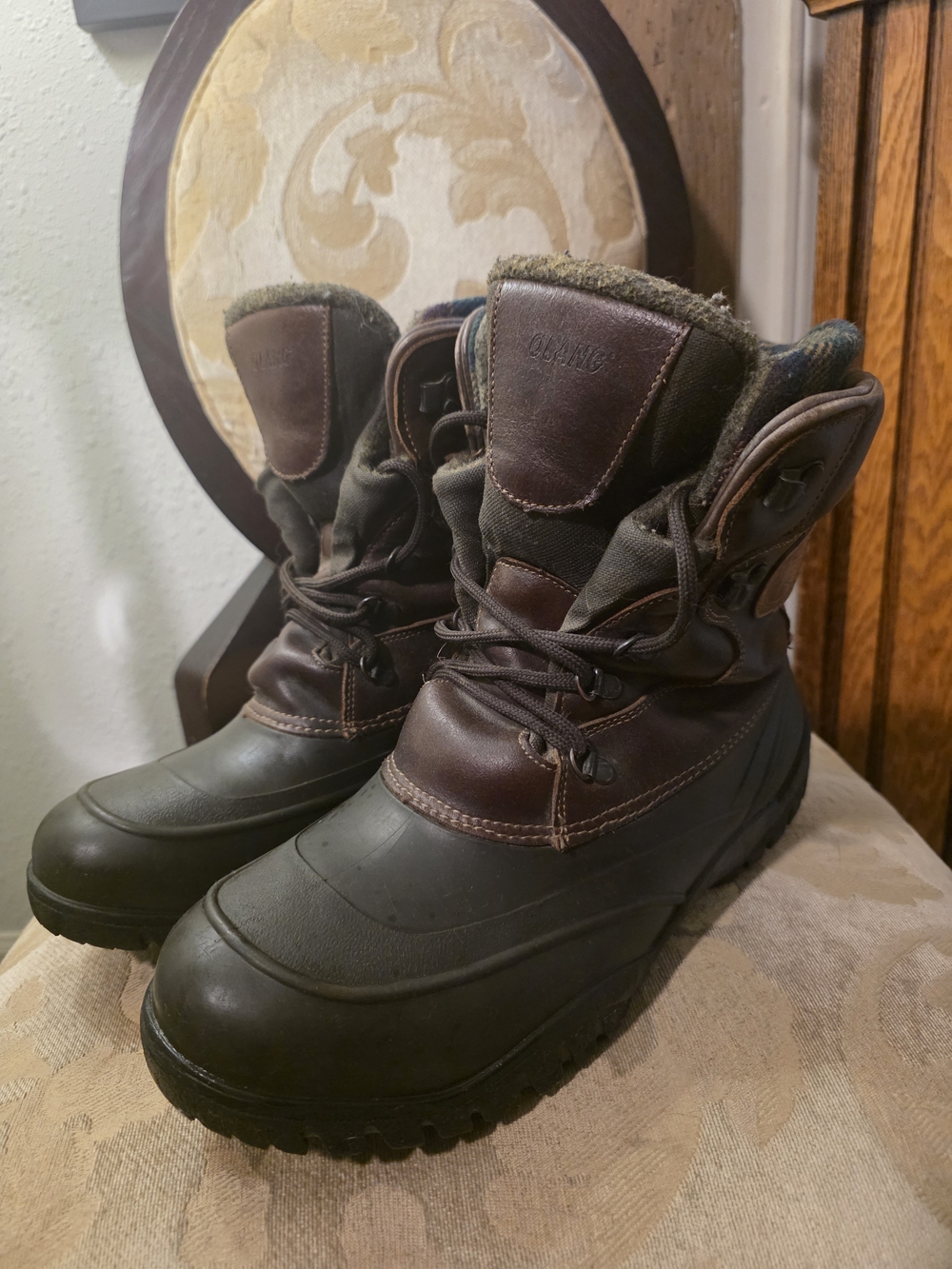 Insulated Men's Brown Waterproof Snow Boots